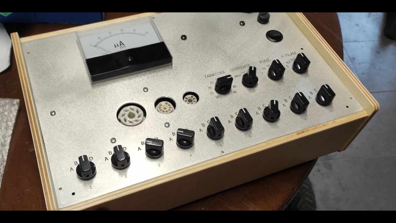 Test provavalvole SCUOLA RADIO ELETTRA clone  con ECC82 EL34 PCL82