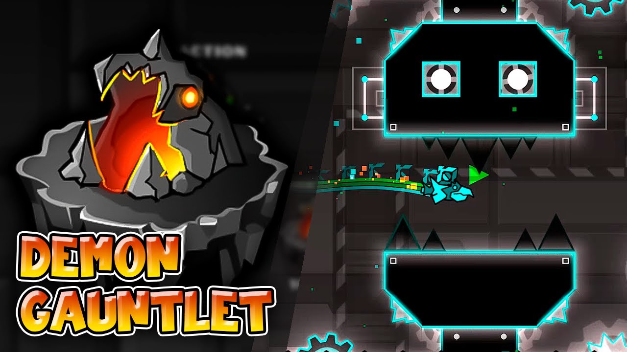 “Demon Gauntlet” Complete (All Coins) – Geometry Dash