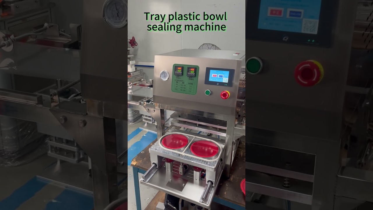 Tray plastic bowl sealing machine #automatic #machine #blisterpackagingmachine #traysealingmachine