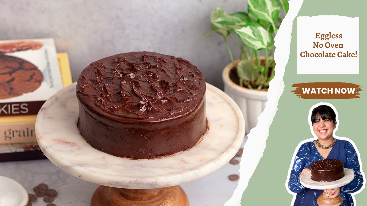 Best Ever Eggless No Oven Chocolate Cake! Pressure Cooker Chocolate Cake Eggless No Oven Cake!