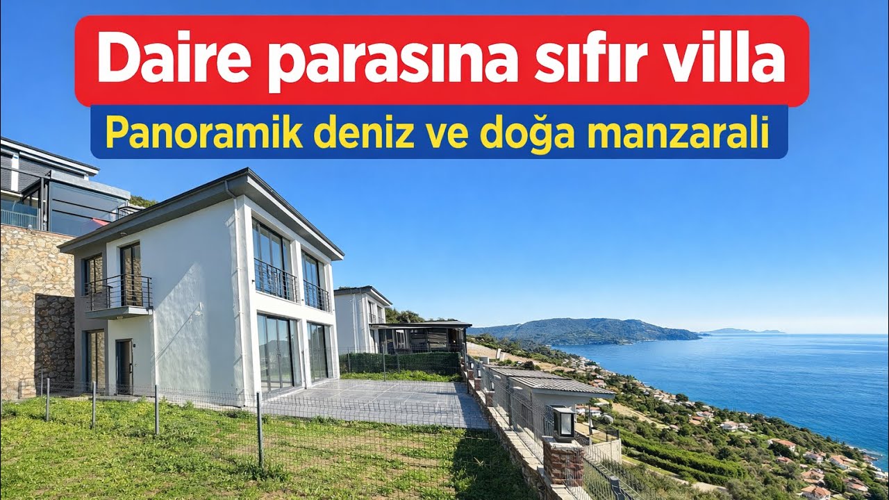 DİDİM AKBÜK’TE DAİRE PARASINA FUL DENİZ VE DOĞA MANZARALI SATILIK VİLLA. 