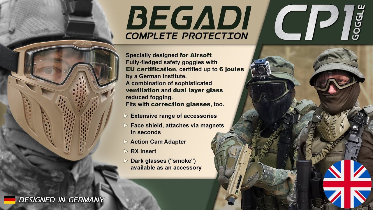 Begadi CP1 Protective Goggle System - presentation and assembly
