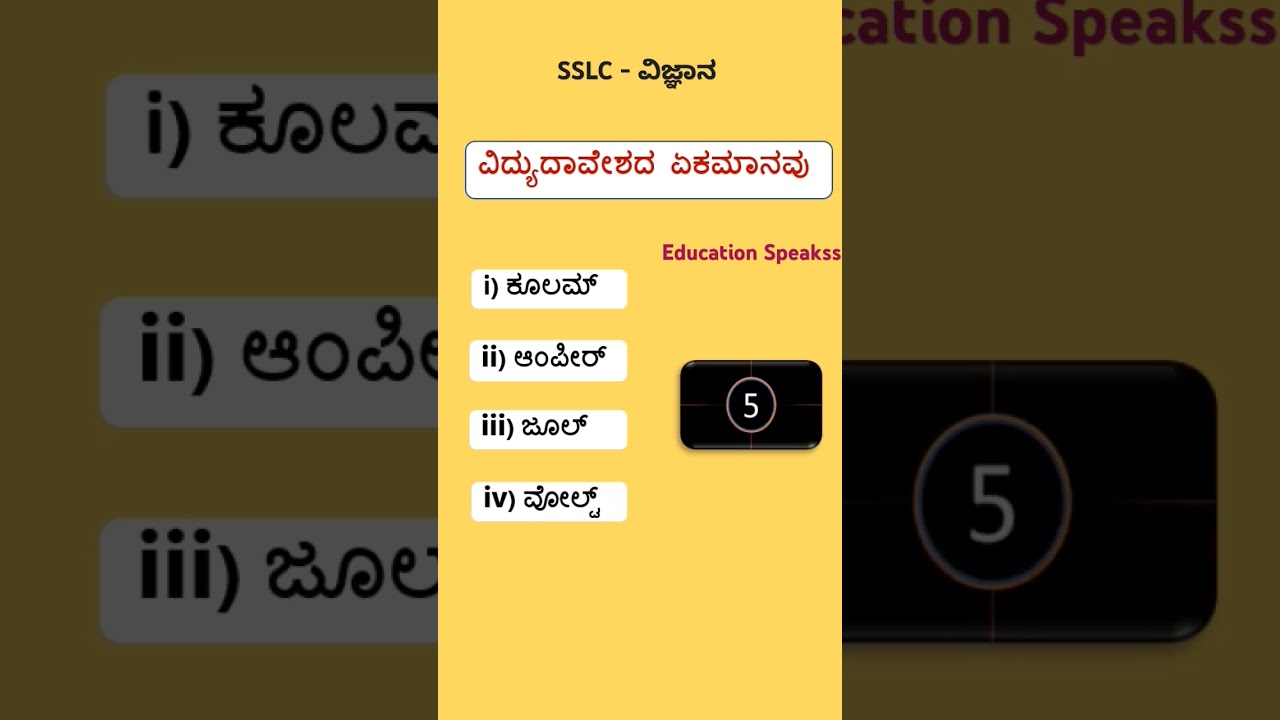 SSLC Science Kannada | MCQ | Important Questions