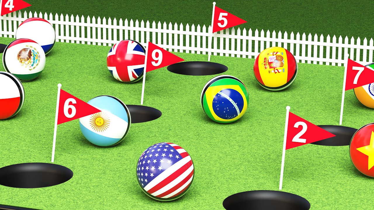 3D Marble Golf Tournament compilation | Season 1 - 4