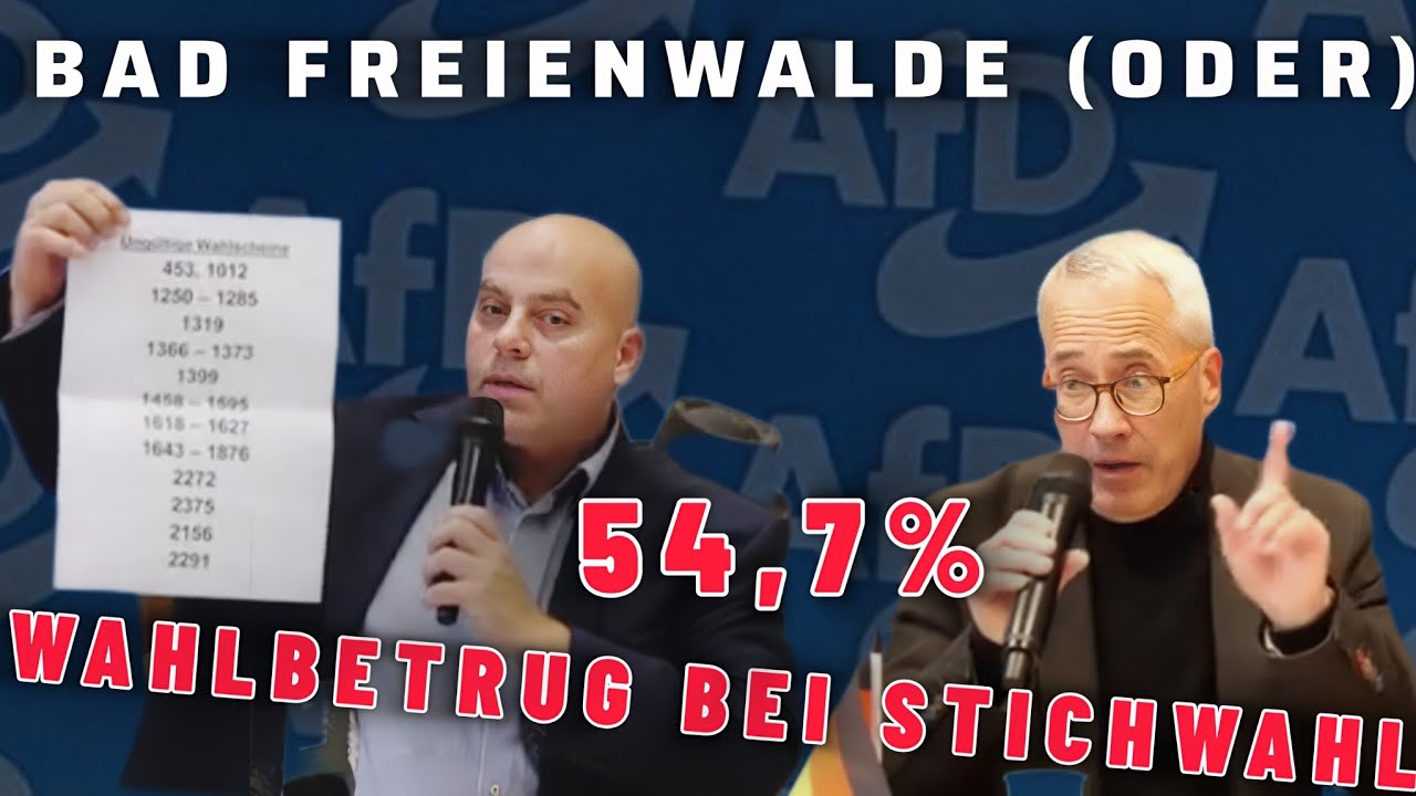 Wahlbetrug bei Oberb&uuml;rgermeister-Stichwahl in Bad Freienwalde ? AfD Pressekonferenz - Rene Springer