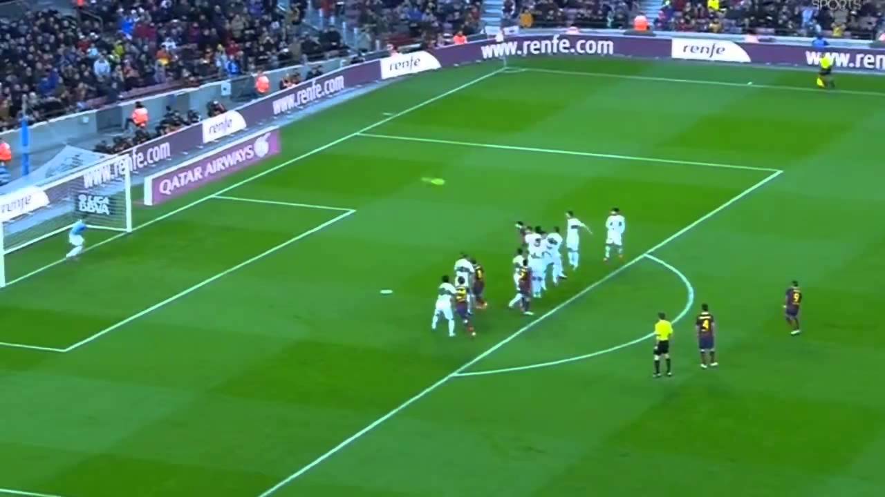 Alexis Sanchez Amazing Free Kick Goal - FC Barcelona 4-0 Elche 05/01/2014 HD
