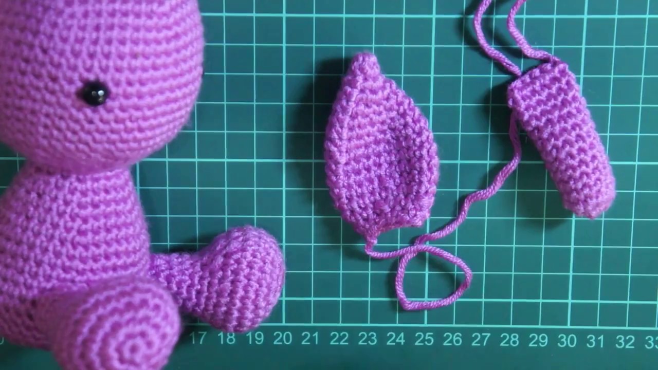 Amigurumi Tavşan : 4. Bölüm:  Kulak ve Kol Yapımı ve Dikimi