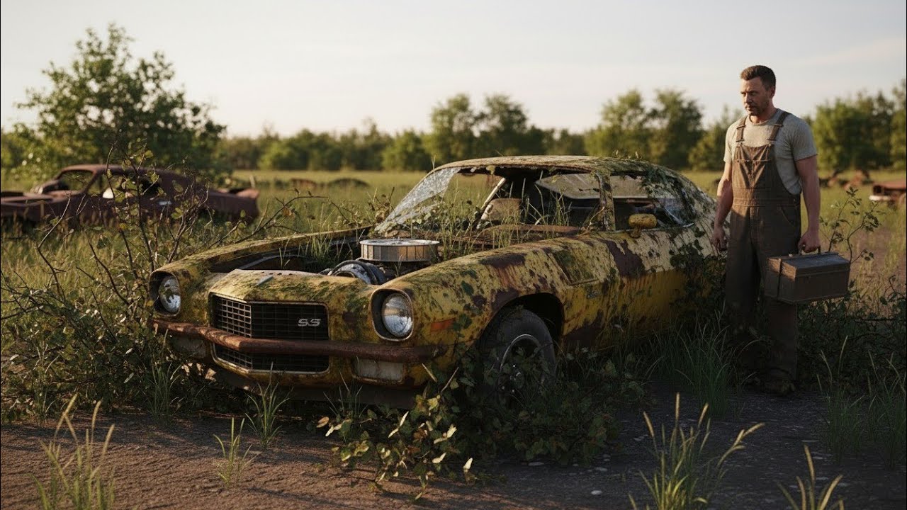 ASMR Car Restoration | 1977 Chevrolet Camaro Found in a Junkyard (Bumblebee) | Back to life 