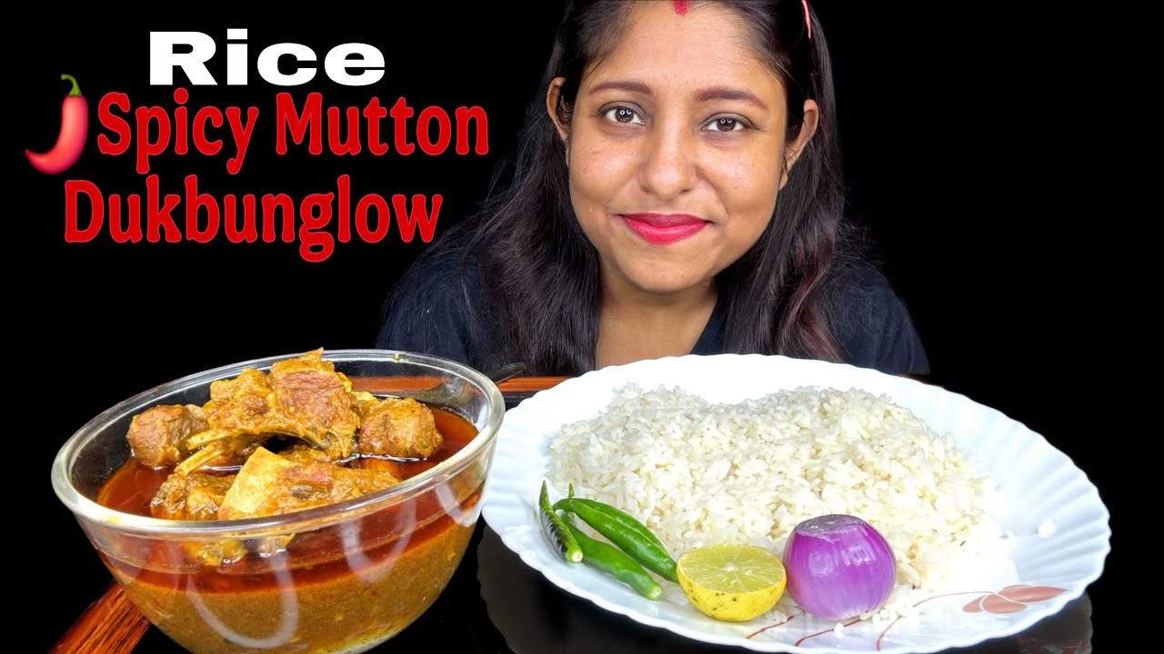 BIGBITES Eating 🌶️Spicy MUTTON Curry and 🔥HOT RICE | Bengali Mukbang ASMR