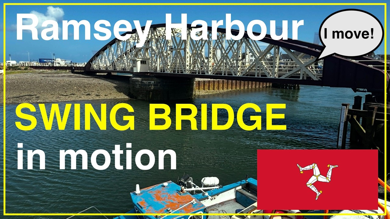 Ramsey Harbour Swing Bridge in motion