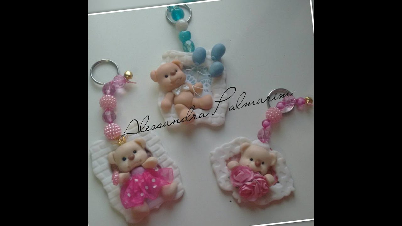 Urso na moldura em biscuit  (parte 1) Especial 2000 inscritos #2