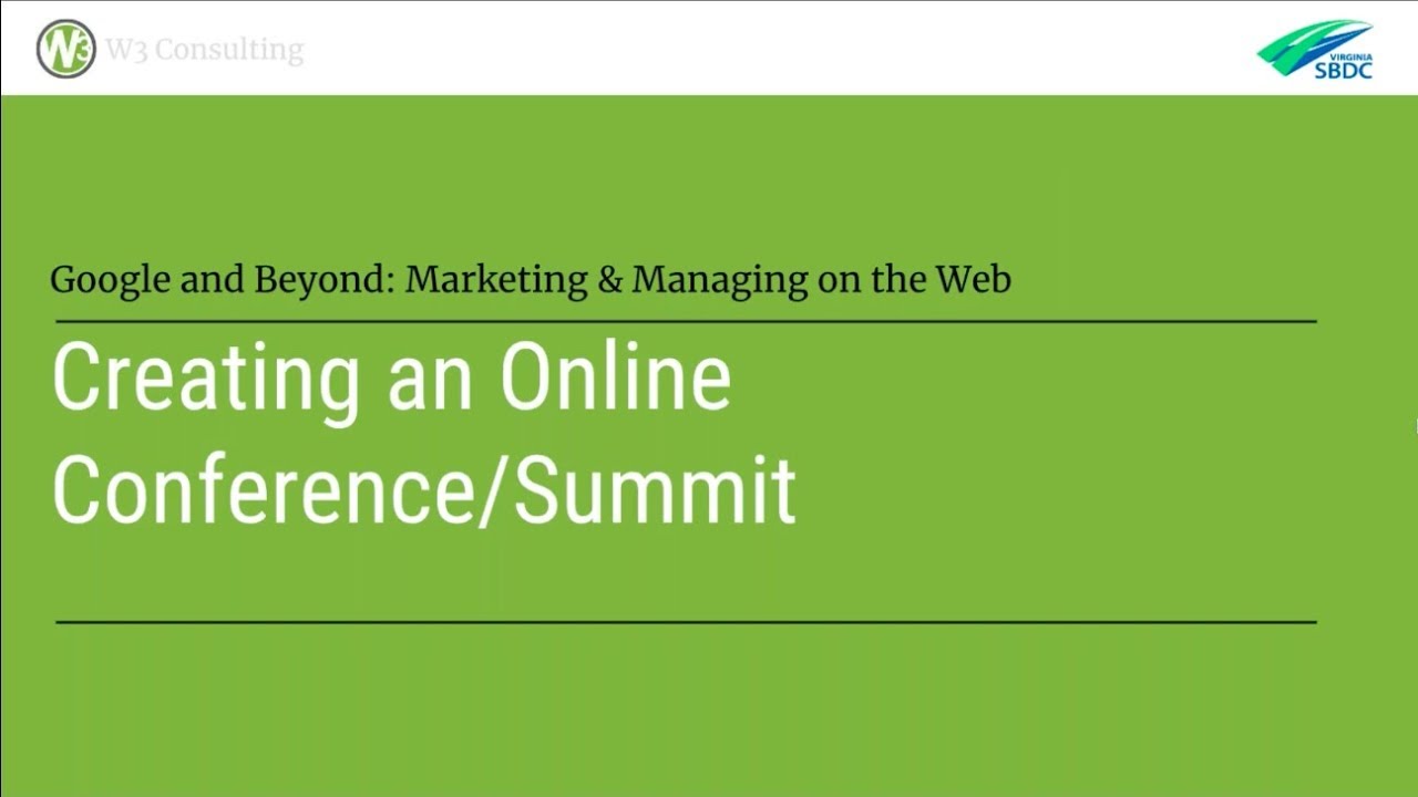 How to Launch a Virtual Summit, or Online Conference, for Small Business