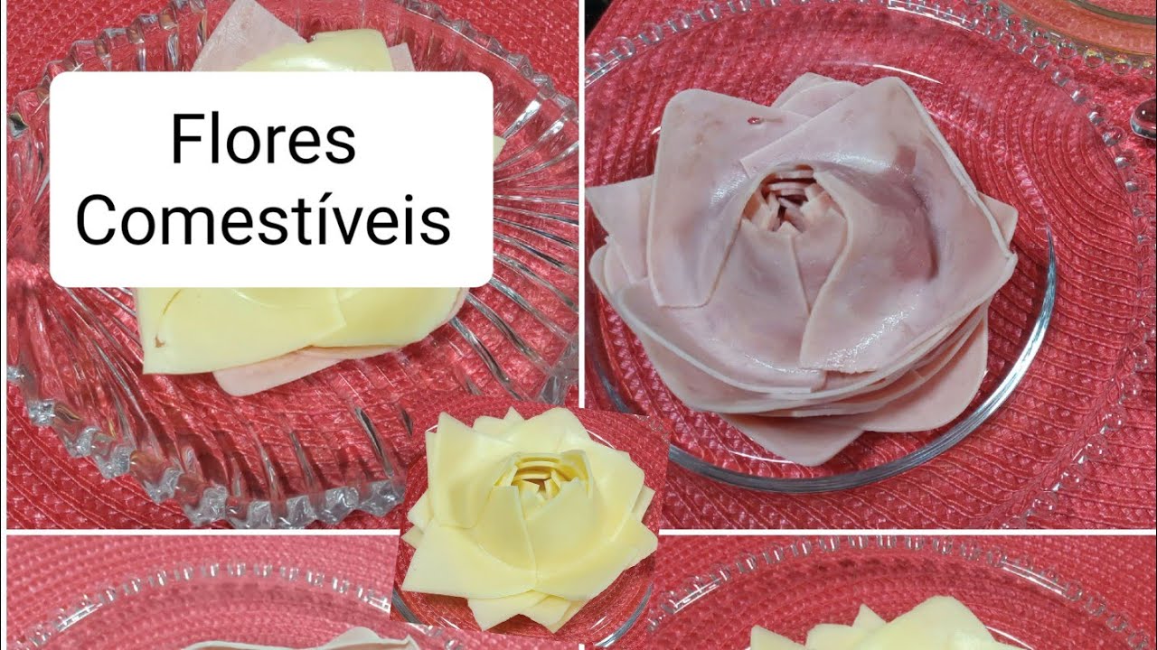 DECORE SUA MESA POSTA E TÁBUA DE FRIOS COM ESSAS FLORES DE PRESUNTO E QUEIJO 🧀
