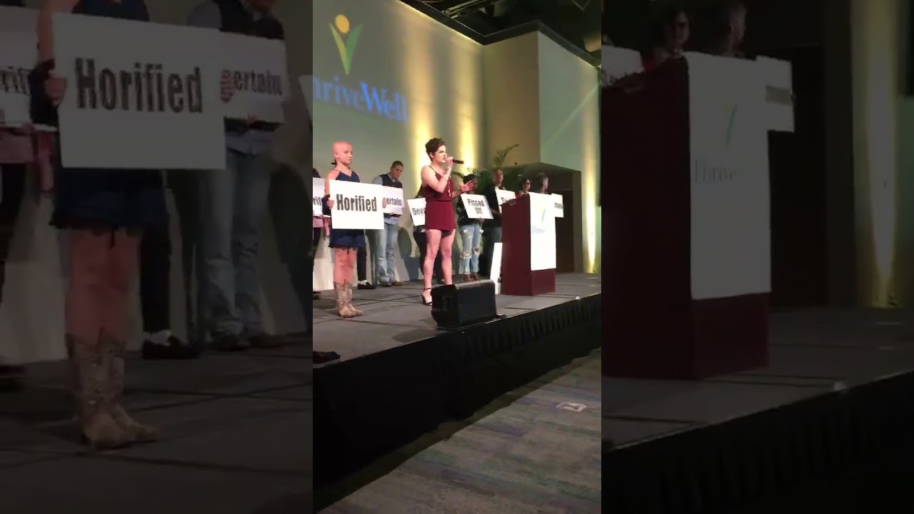 Caly bevier Today I preformed for ThriveWell Cancer Foundation and I got choked up during both of my
