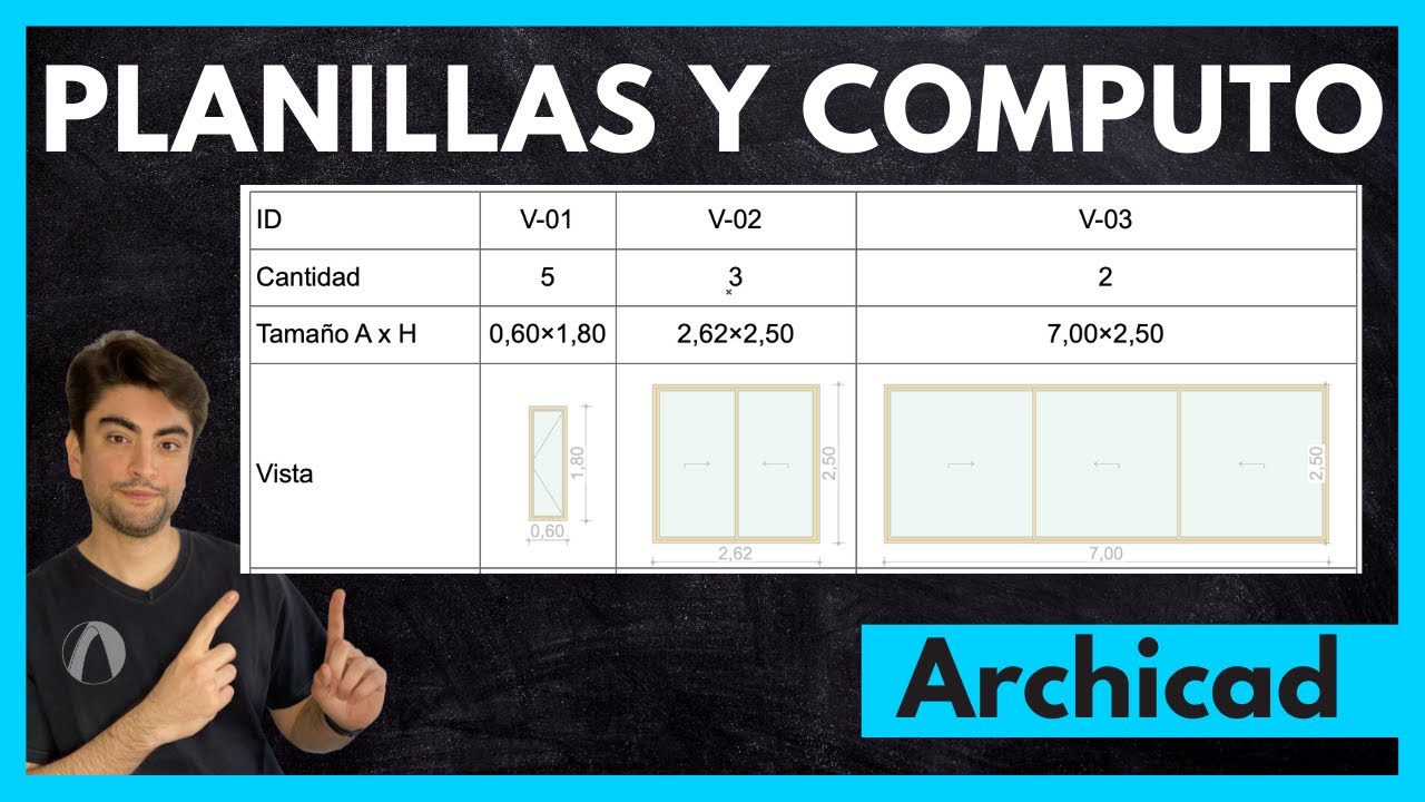 ✅ Como hacer COMPUTOS y PLANILLAS en ARCHICAD - Puertas Ventanas