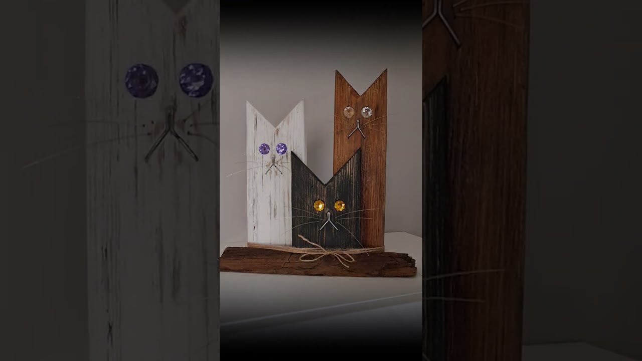 ТРИ КОТА | THREE CATS – Handmade Wooden Sculpture