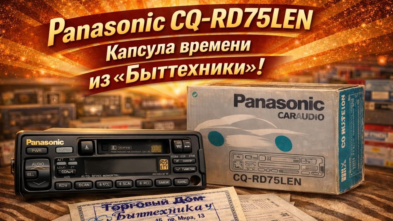 НОВАЯ КАССЕТНАЯ АВТОМАГНИТОЛА PANASONIC CQ-RD75LEN &mdash; РАСПАКОВКА ! КАПСУЛА ВРЕМЕНИ !