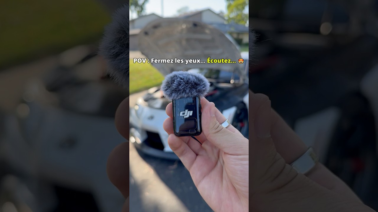 DJI Mic 2 + Toyota Supra | L'exp&eacute;rience audio ultime en voiture ! 🎧 #dji #shorts #trending