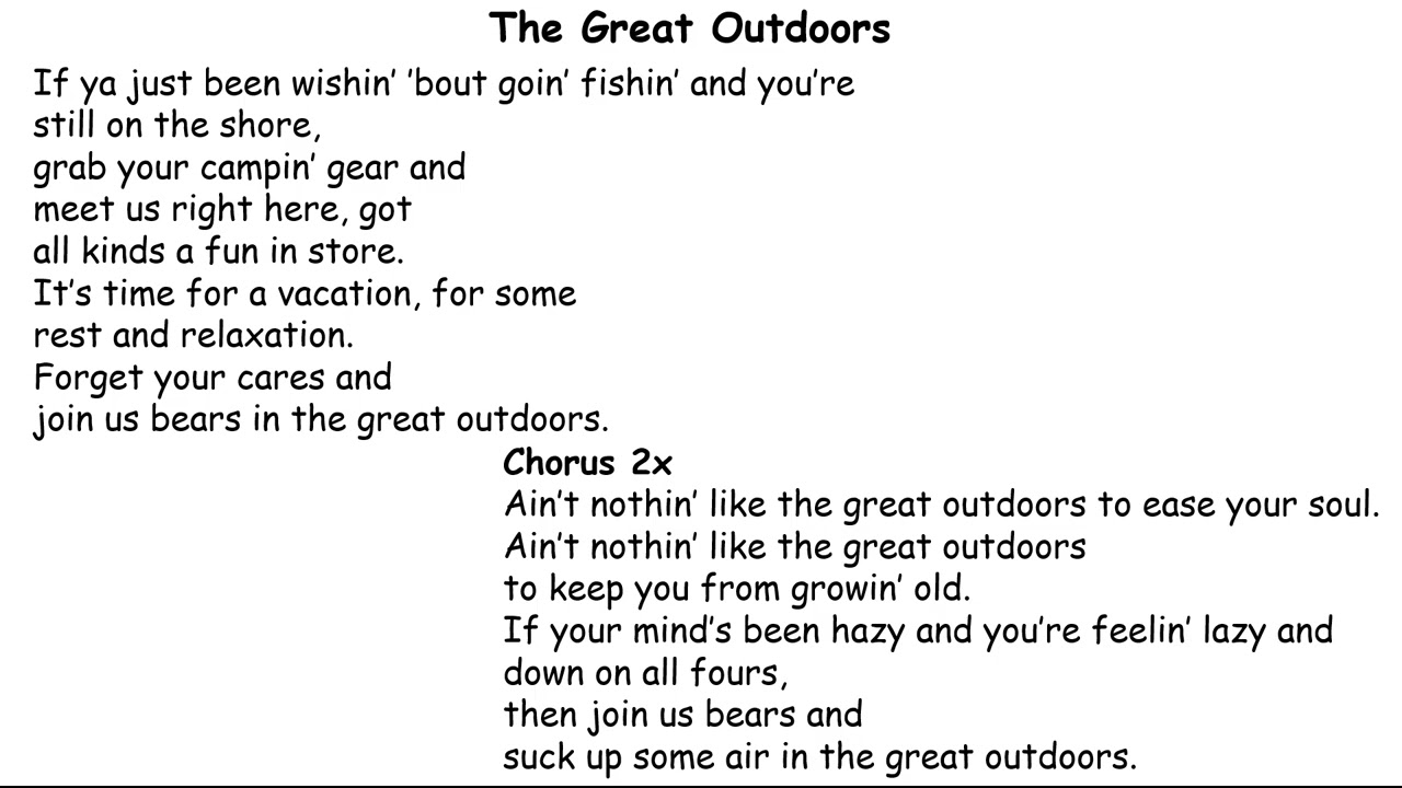 2nd grade - the great outdoors ￼￼