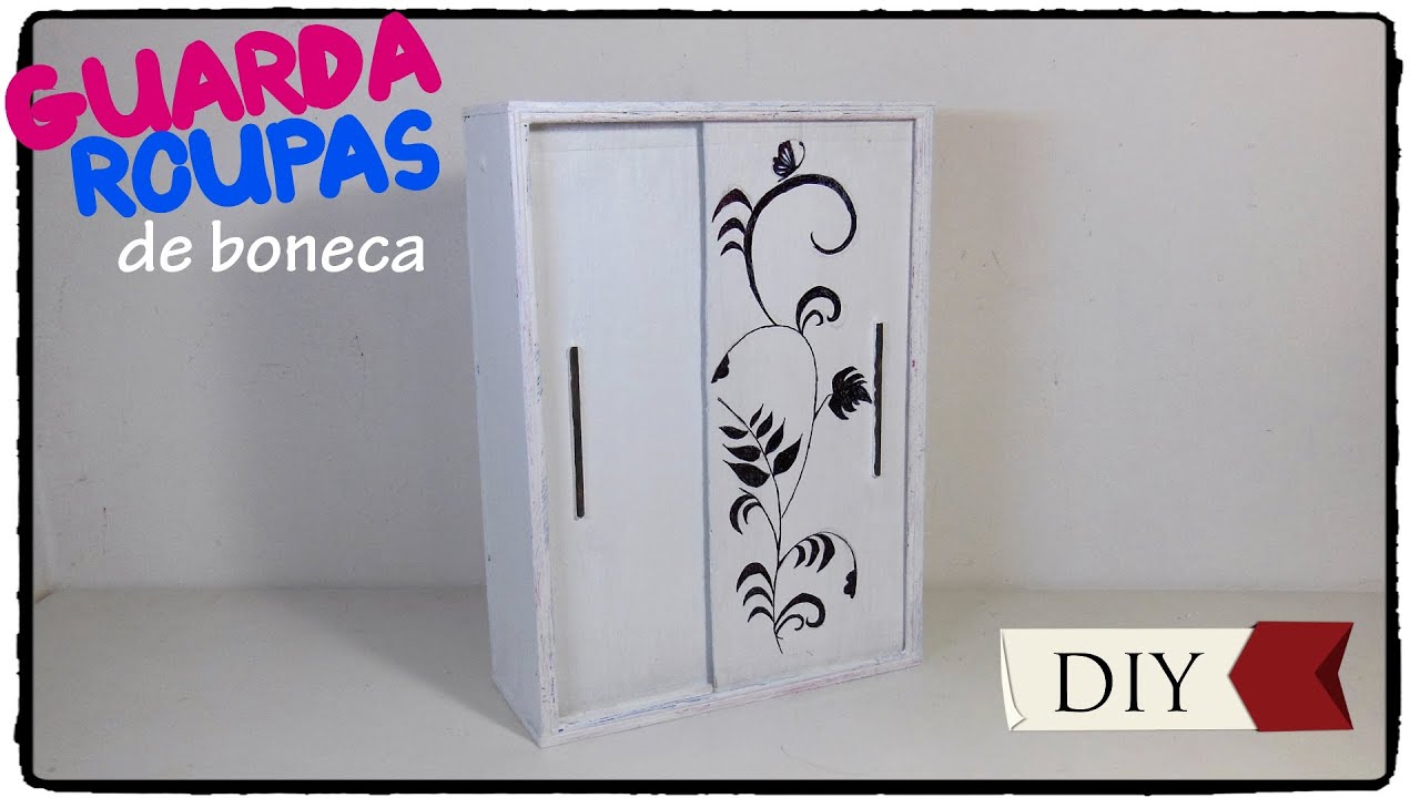 Guarda Roupa com Porta de Correr para Barbie DIY