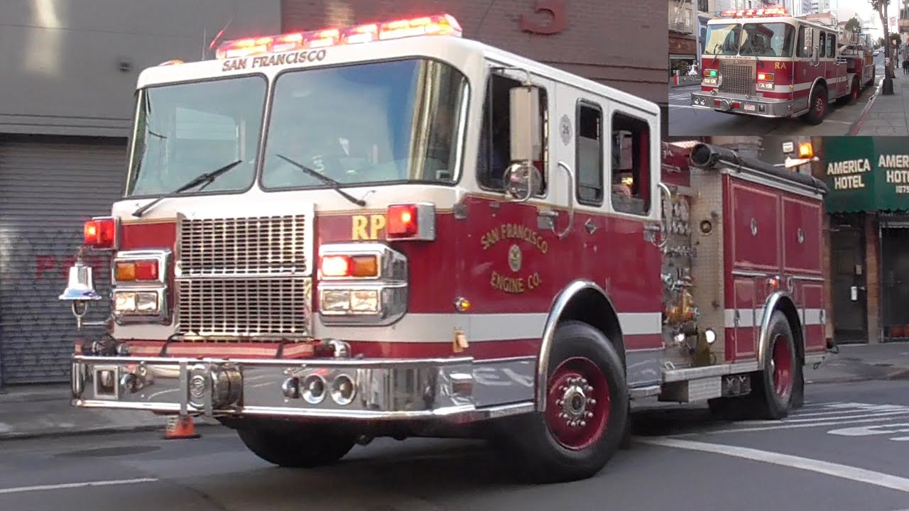 *FULL HOUSE RESPONSE* San Francisco Fire Dept. Engine 3 & Truck 3 Responding Urgently!