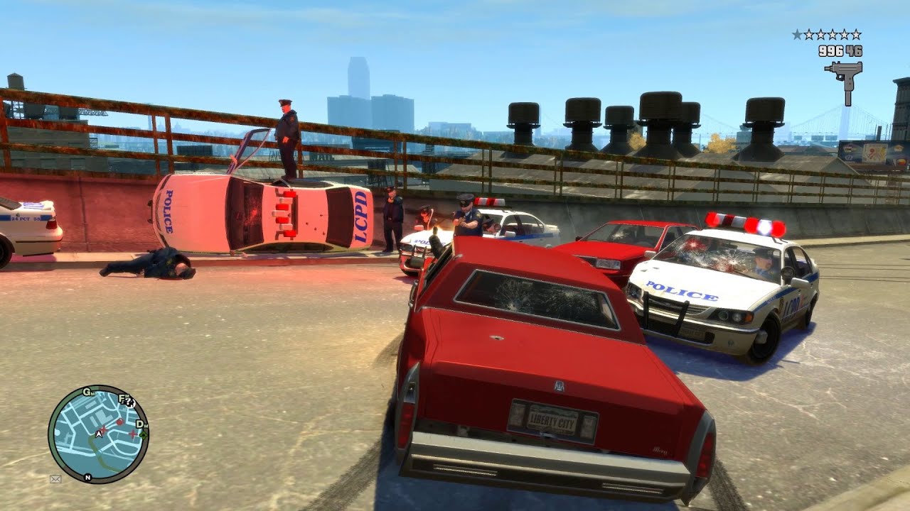 GTA 4 | 6 stars, a bridge and a hot tub