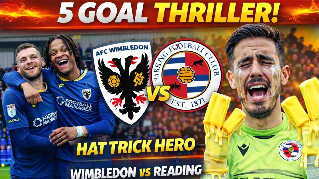 DONS WIN 2 ON THE BOUNCE IN 5 GOAL THRILLER! BROWN SCORES A ROYAL HATTRICK! AFC WIMBLEDON V READING