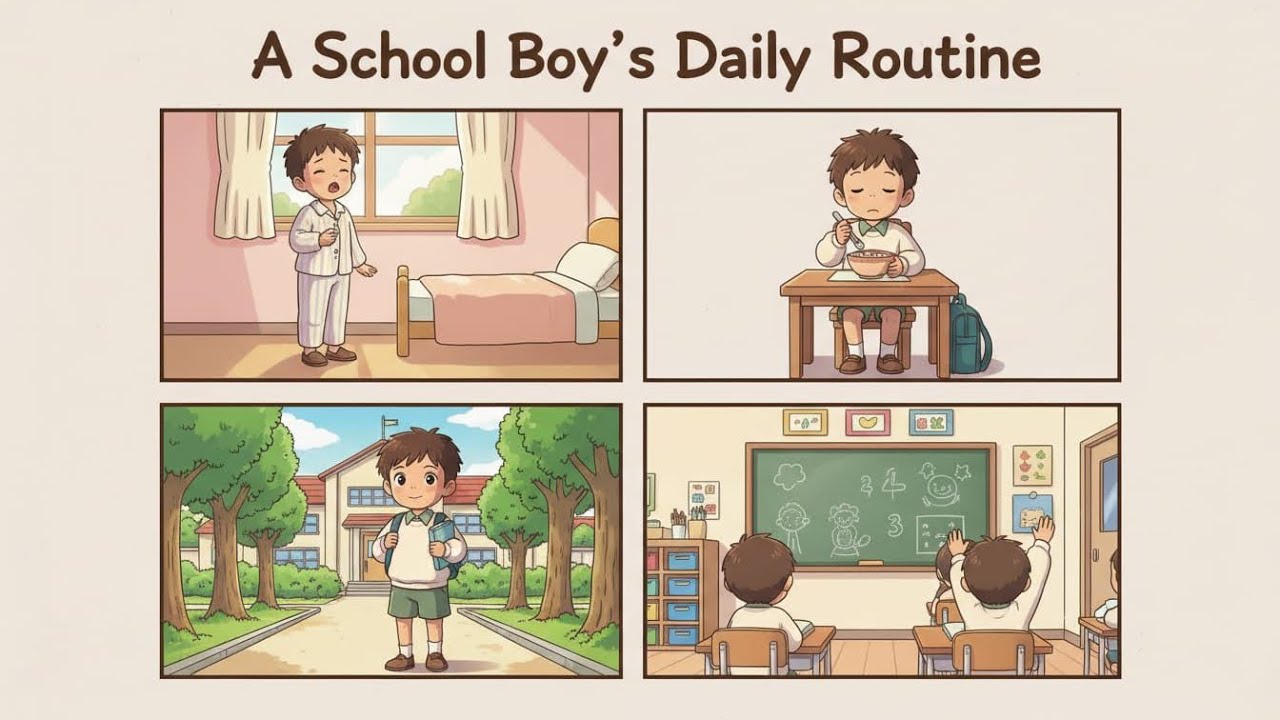 Simple School Kids Life | Cozy ASMR Slow Living Story #ghibli #school 