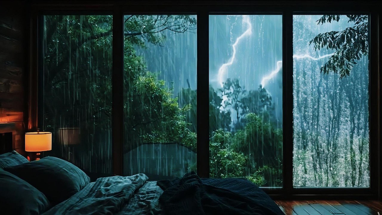 Rain Sounds for Sleeping,Soothing Rain & Gentle Thunder Live Stream for Fast Sleep & Insomnia Relief