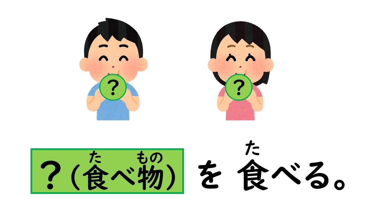 「を」対象・目的、動作・作用の対象。［食べ物］を食べる。
