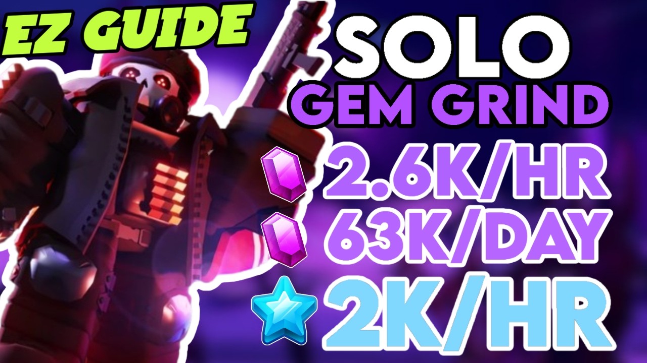 [63K/DAY] BEST Solo Gem+Shotgunner XP Grind (NO SKILL TREE) (LEVEL UP FAST) FULL GUIDE | Roblox TDS