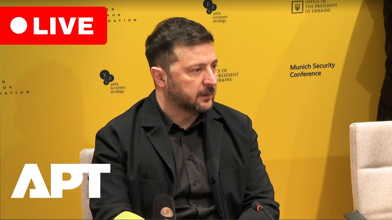 LIVE: Ukrainian President Zelensky Addresses Press at Munich Security Council | APT