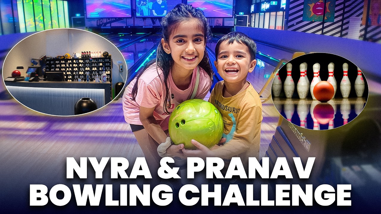 Bowling Challenge with Nyra & Pranav 🎳😄 | Kids Fun Challenge Video