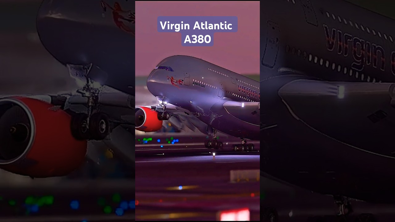 Virgin Atlantic A380 Takeoff from Dubai 🇬🇧🛫 | The King Lifts Off #shorts #aviation