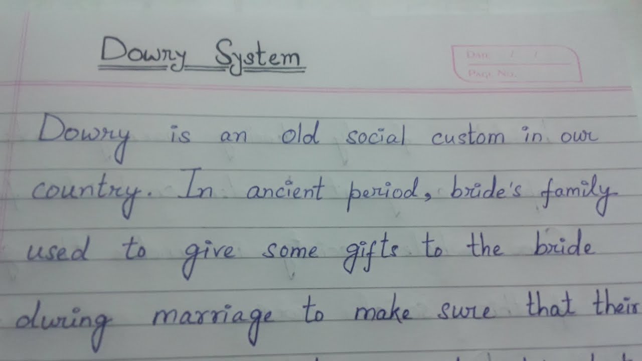 English Essay In Very Easy Words// Essay On Dowry System
