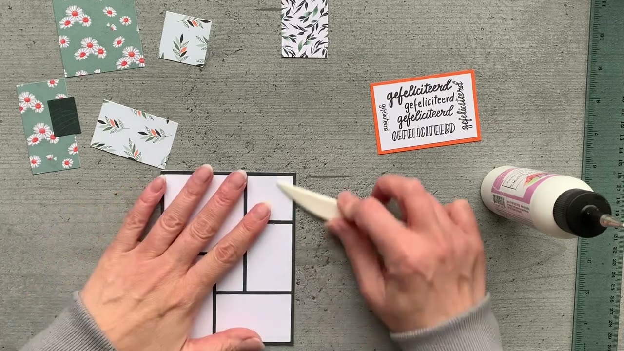 Kaartjes maken van scrap stukjes/ overgebleven restjes papier