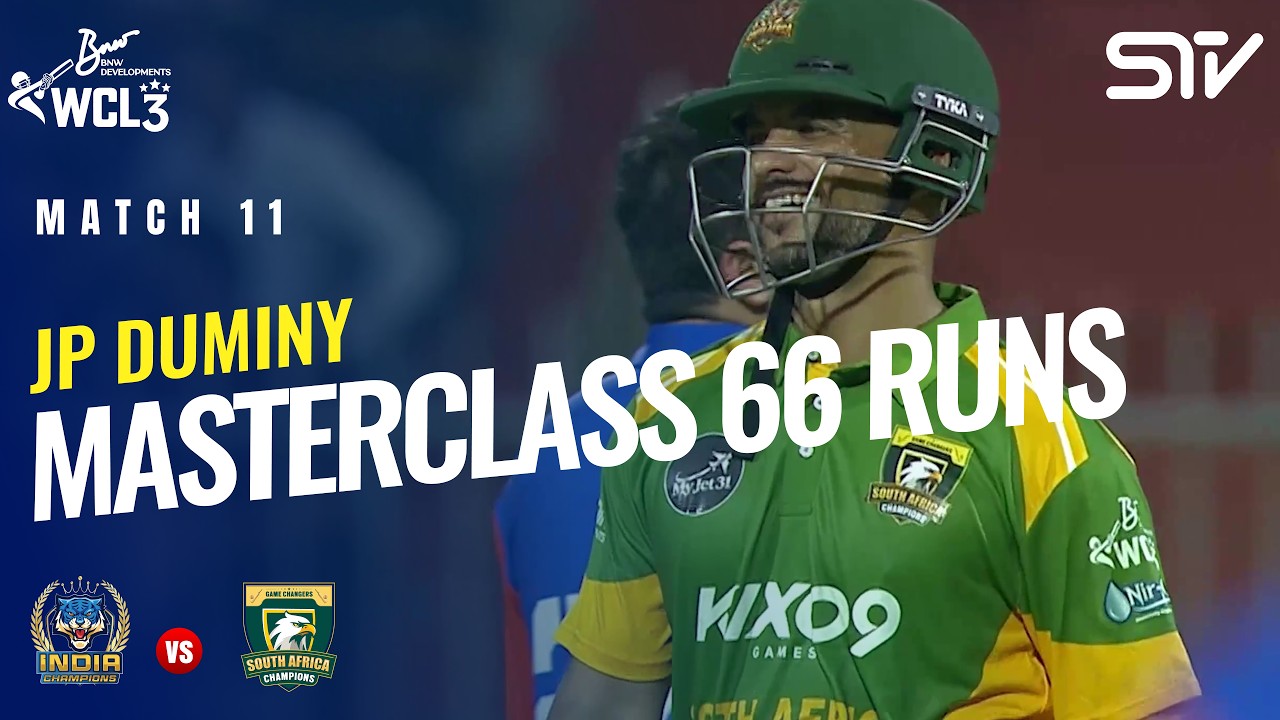 JP Duminy In Full Control, Masterclass 66 runs | India Champions vs South Africa Champions | M9O1H