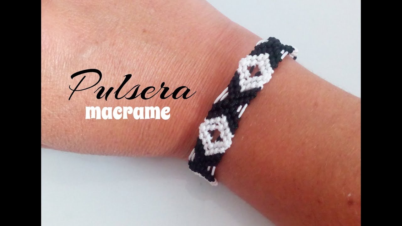 PULSERA de HILO con NUDOS MACRAME paso a paso.