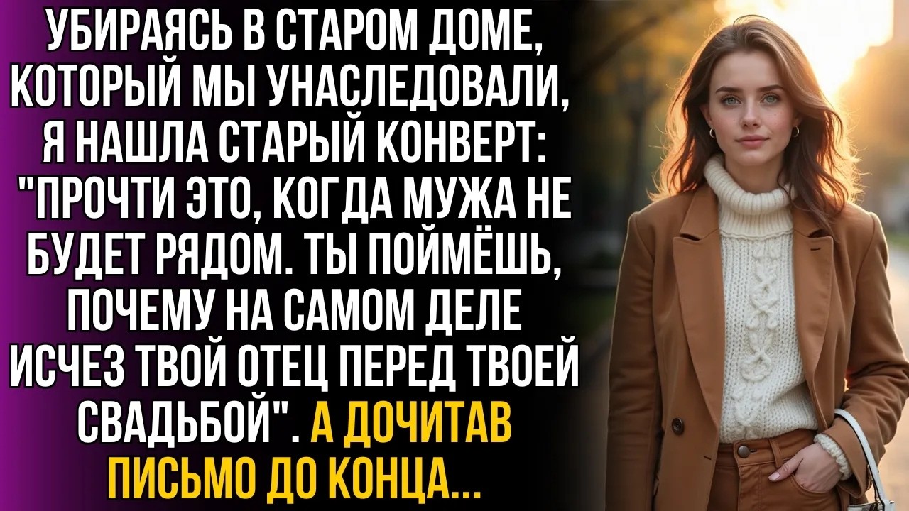 В унаследованном доме я нашла письмо про отца   Прочти, пока мужа нет рядом…  А дочитав его…!