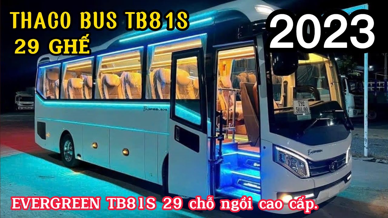Giới thiệu xe THACO BUS TB81S  TRƯỜNG HẢI , mẫu 29 ghế , phiên bản 2023