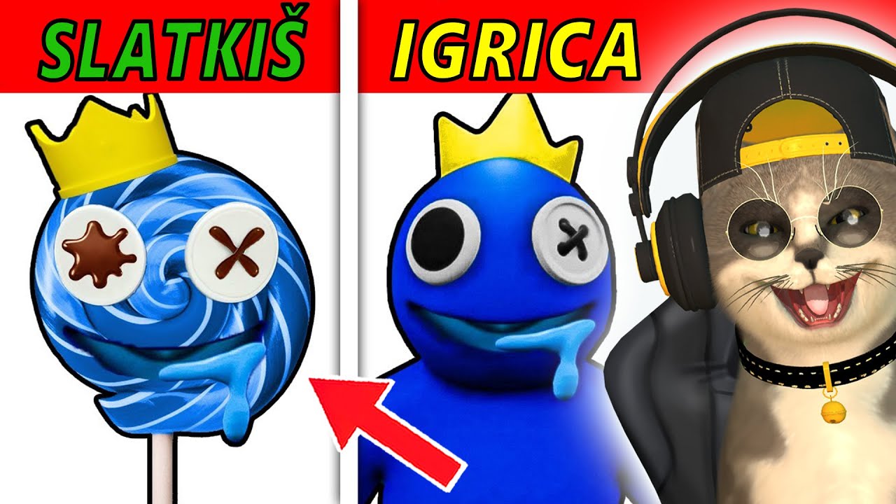 *RAINBOW FRIENDS 2* ČUDOVIŠTA NAPRAVLJENA OD SLATKIŠA!!!