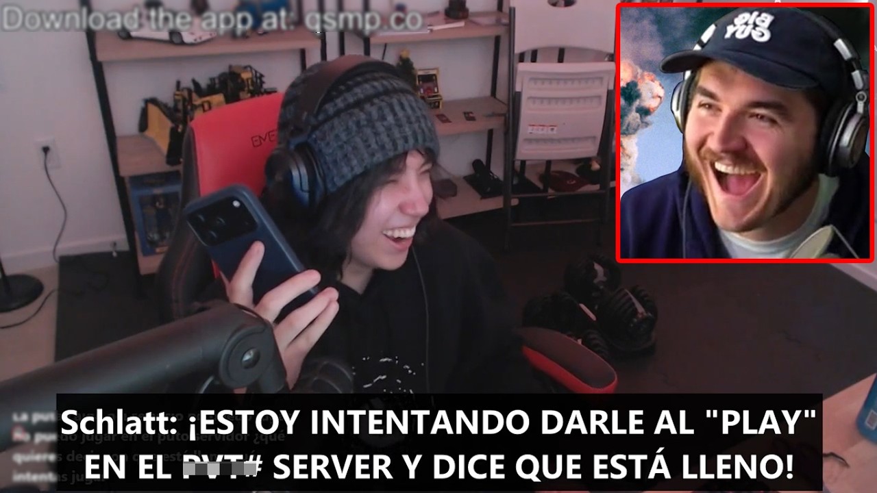 Jschlatt llega A LOS GRITOS al stream de QUACKITY: No puede entrar al QSMP (el server lo saca) 😮😂