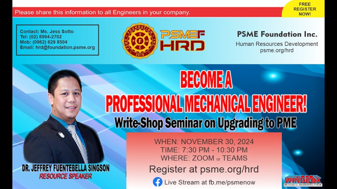 FREE How to Become a PME by PSME Foundation HRD Part 2