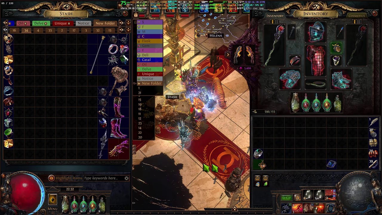 [POE 3.27] Fulcrum Cyclone - Elementalist (Dual LS 듀얼오리 + DLSS4.5) 260216