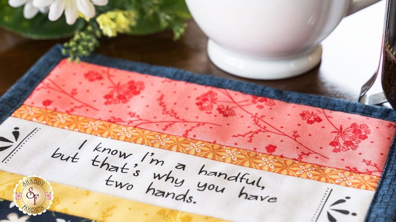 How to Make June Tailor's Quilt As You Go Inspirational Mug Mats | a Shabby Fabrics Tutorial