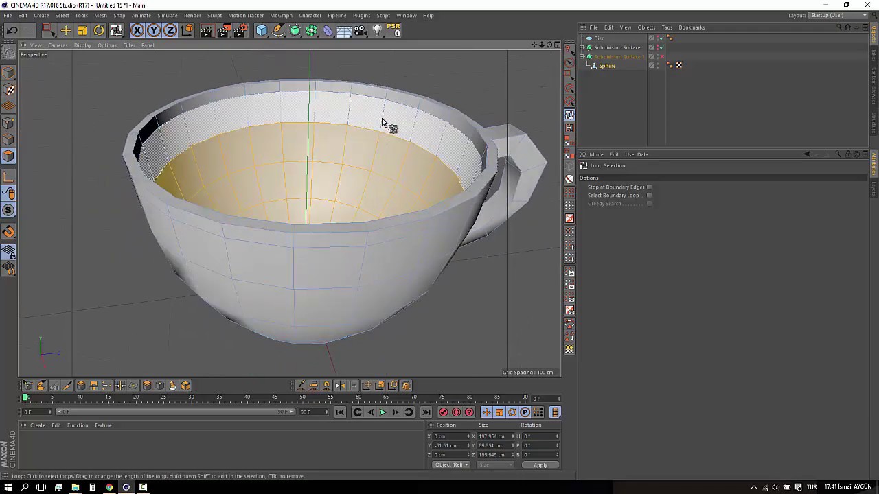 Cinema 4d tutorial Modelling Tea Cup