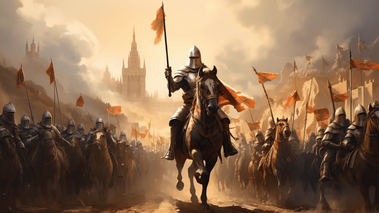 Crusaders Chanting in a March to the Holy Land