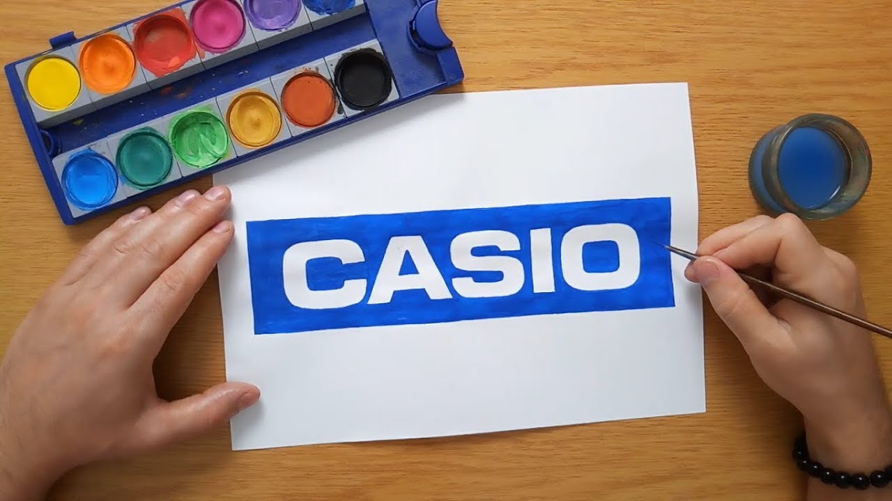 How to draw a Casio logo - カシオのロゴの描き方