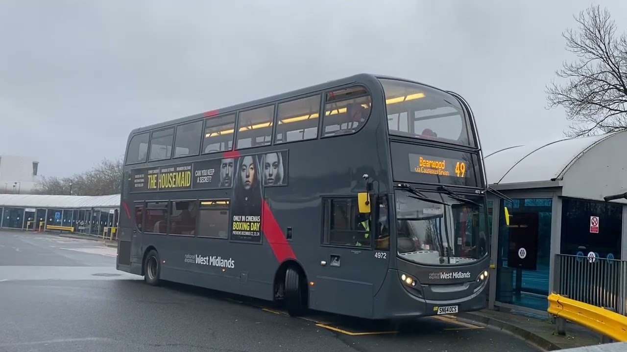 National Express West Midlands Enviro 400 4972 Bus Route 49 Bearwood 
