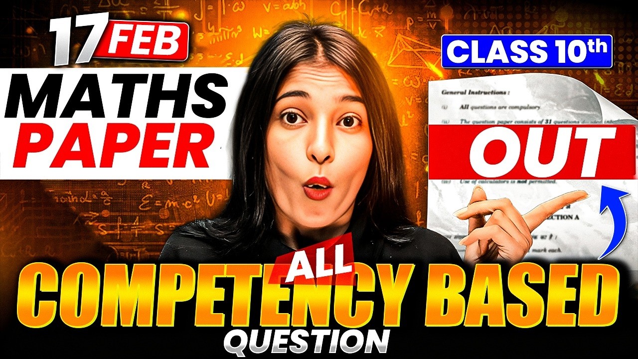 Complete Class 10 Maths Competency-Based Questions | CBSE Board Exam 2026 | Shikha Ma'am